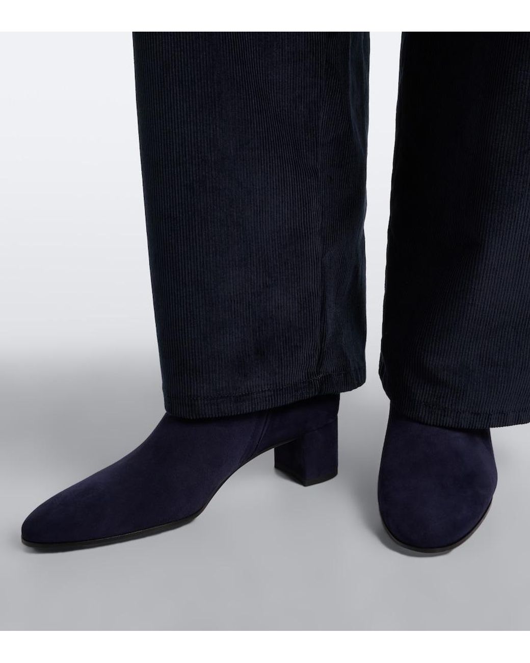 Gianvito Rossi Blue Lisa Suede Ankle Boots