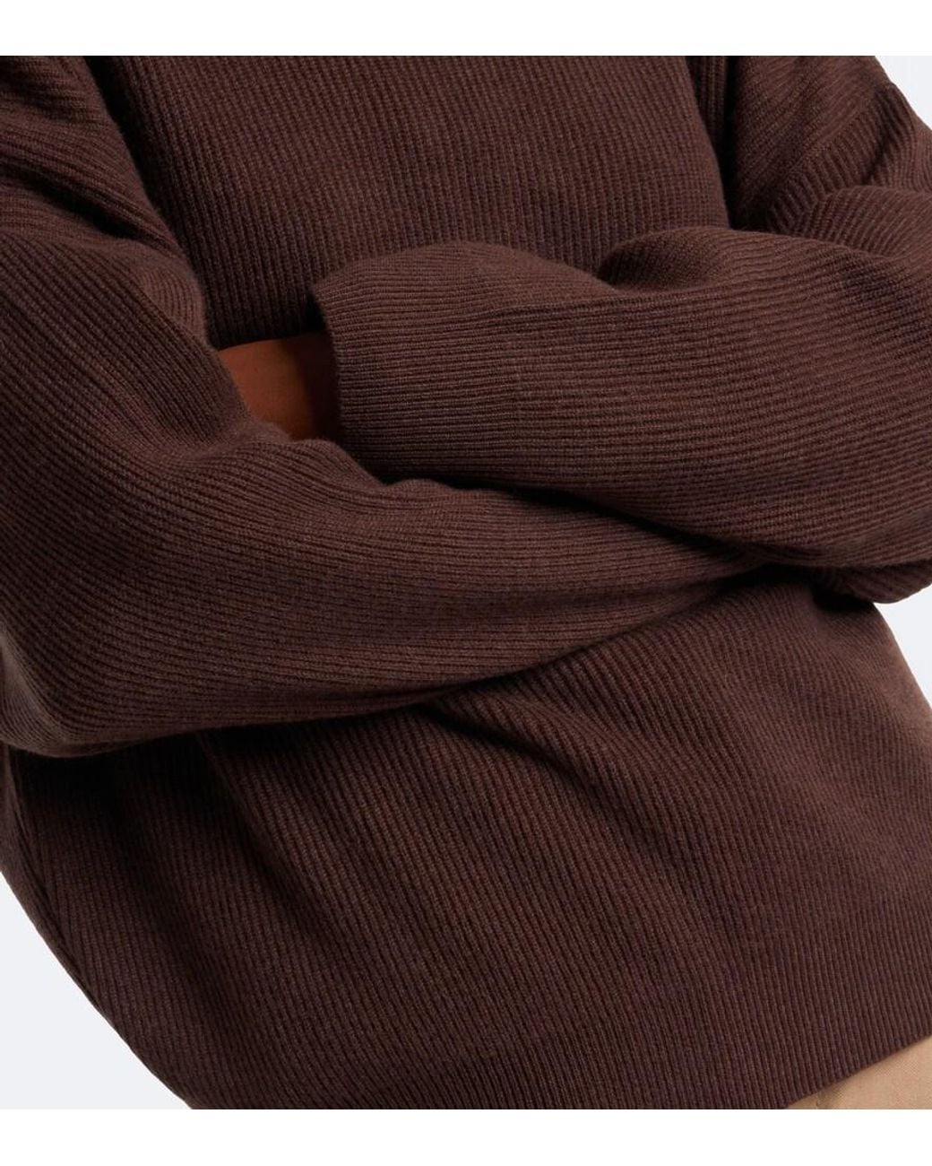 Brunello Cucinelli Brown Wool, Cashmere, And Silk Sweater