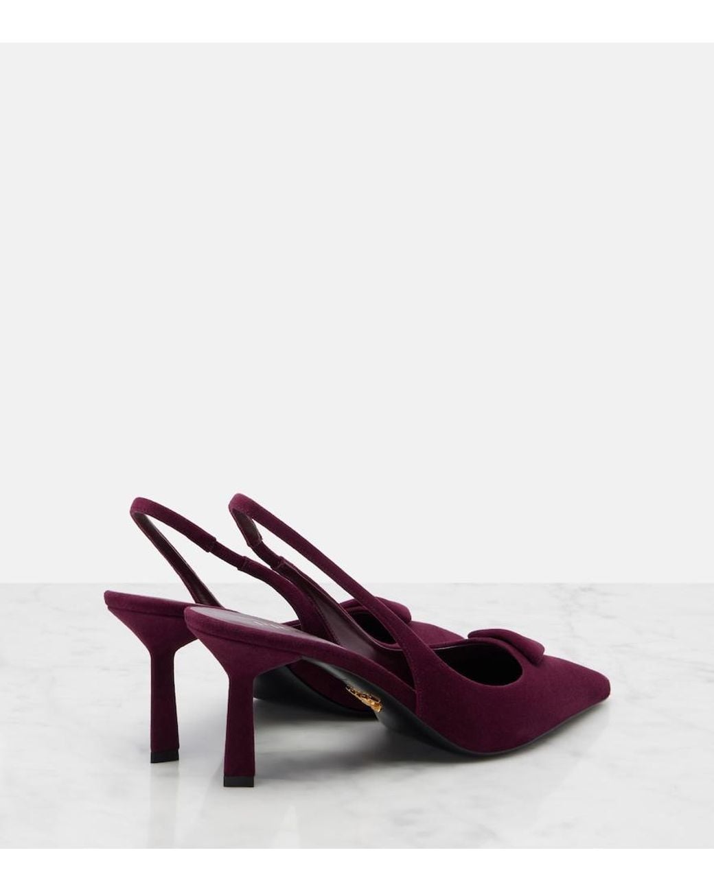 Prada Purple Suede Slingback Pumps 75