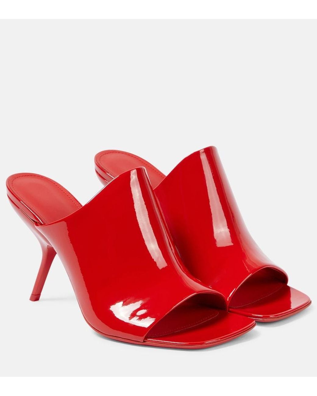 Ferragamo Red Era Patent Leather Mules