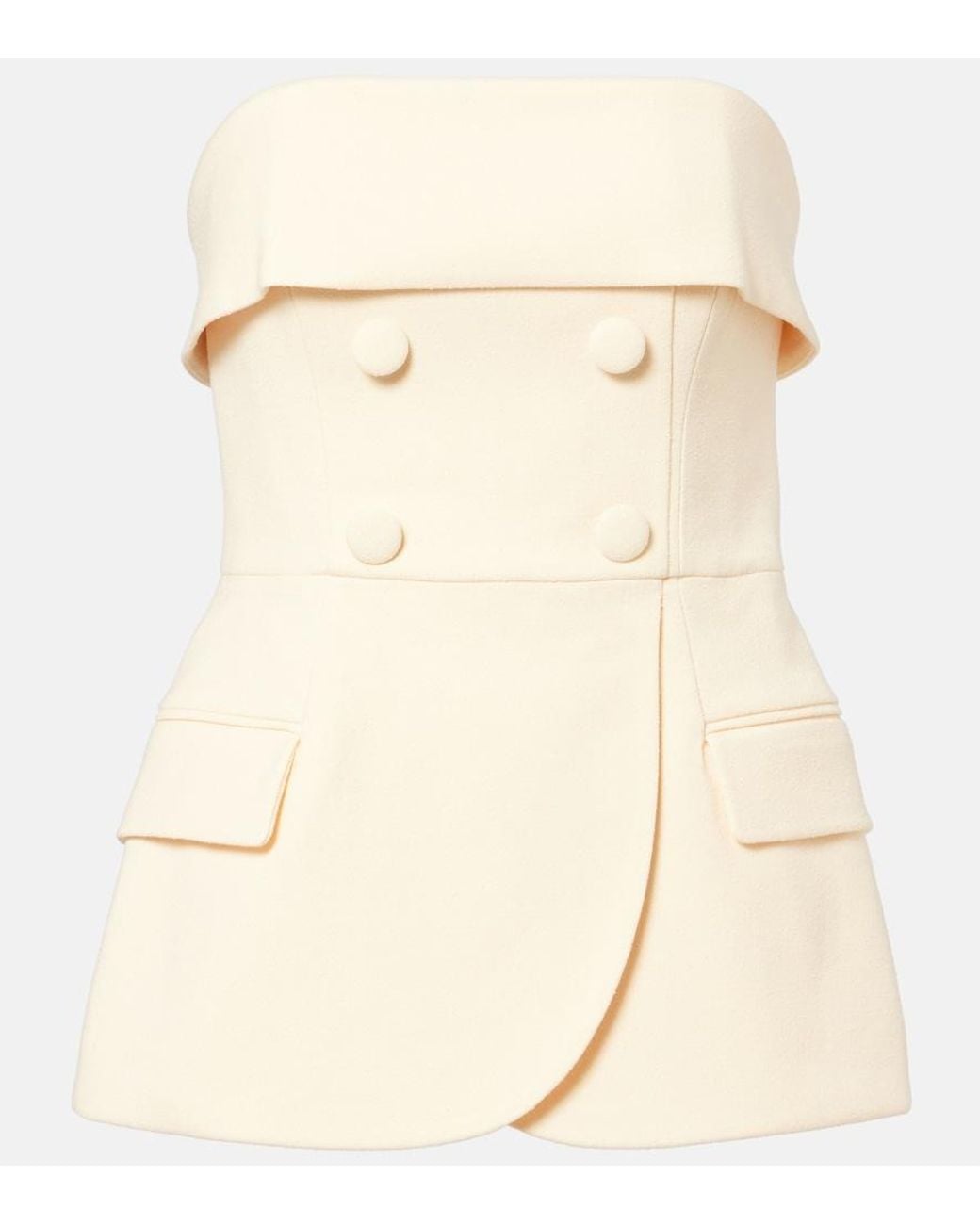 Rebecca Vallance Natural Rowan Strapless Top