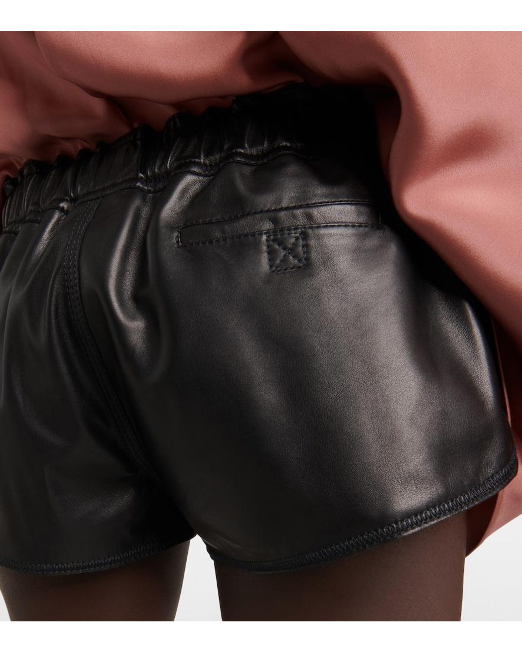 Tom Ford Black Leather Micro Shorts