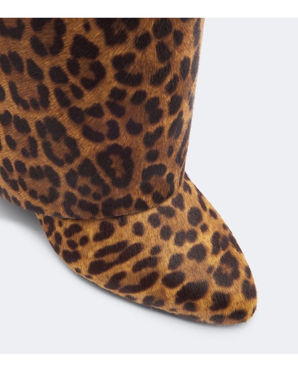 Givenchy Brown Shark Pinch Calf Hair Knee-High Boots