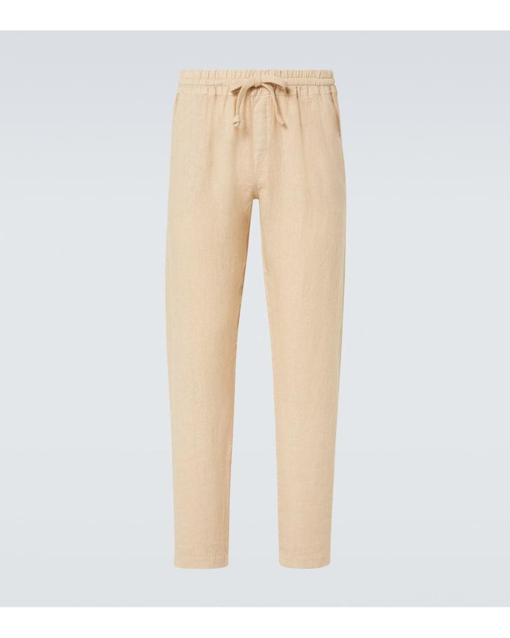 Pantalones Rectos De Lino Fedeli de hombre de color Natural