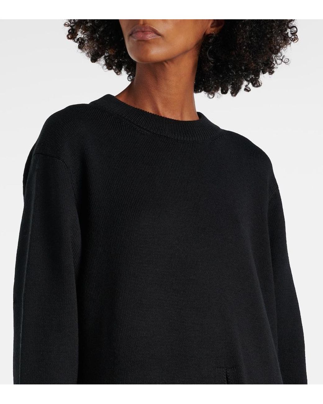 Alaïa Black Wool Sweater Dress