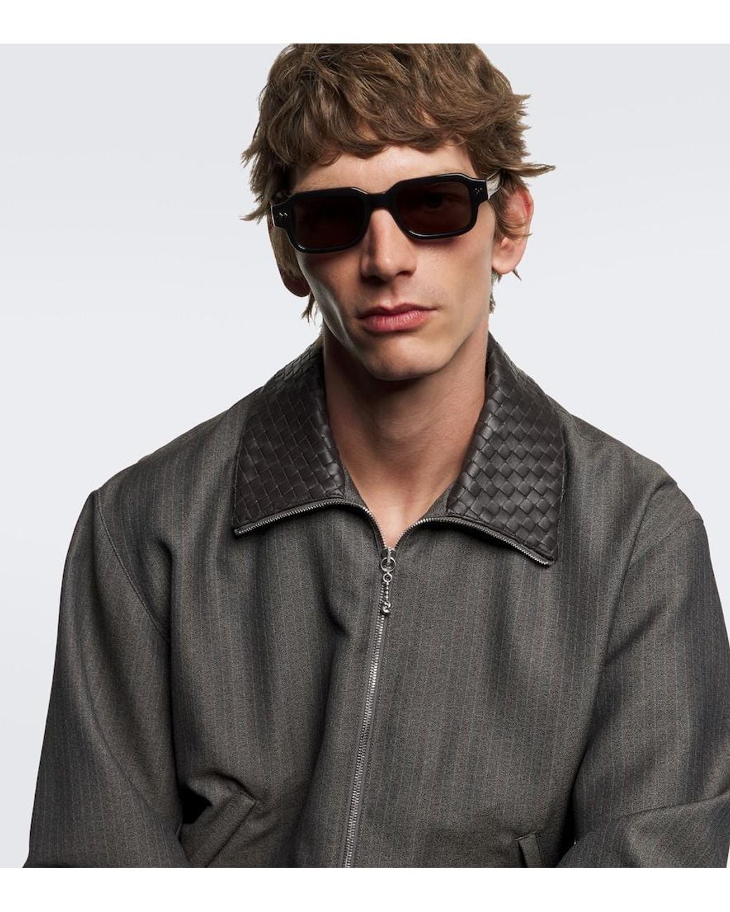 Bottega Veneta Brown Square Sunglasses for men