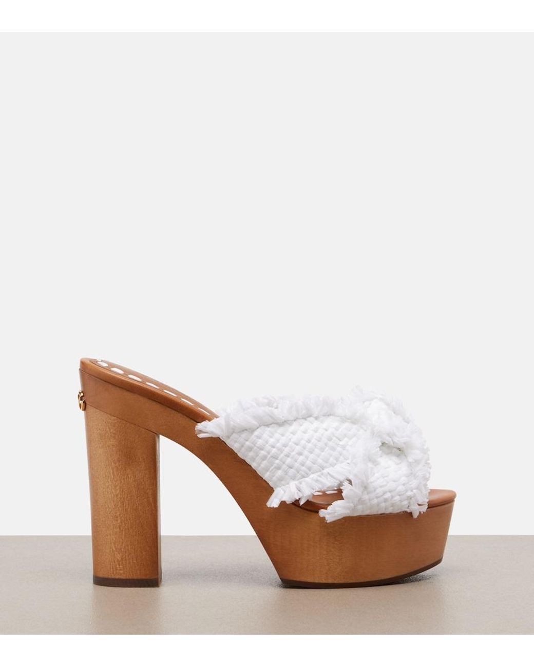 Dolce & Gabbana Brown Plateau-Pantoletten