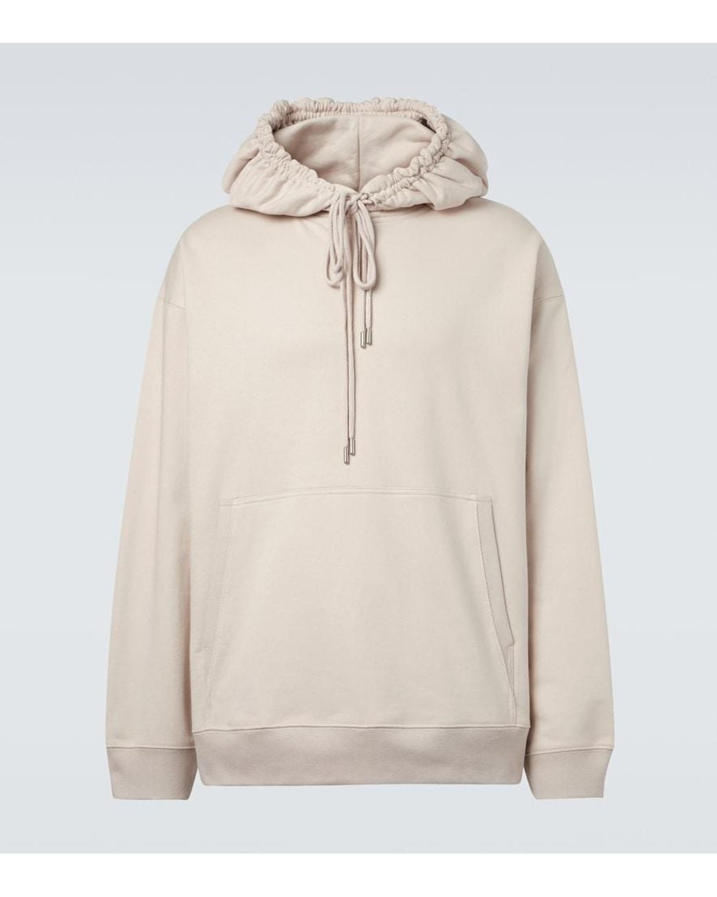 Dries Van Noten Natural Cotton Jersey Hoodie for men