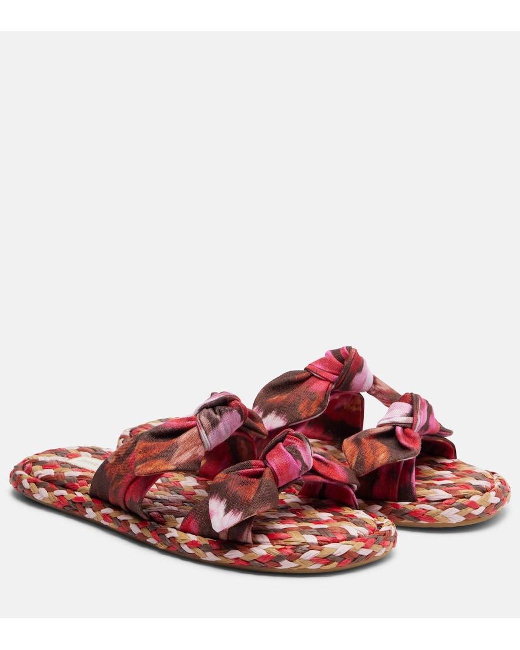 Zimmermann Red Carousel Printed Espadrille Slides