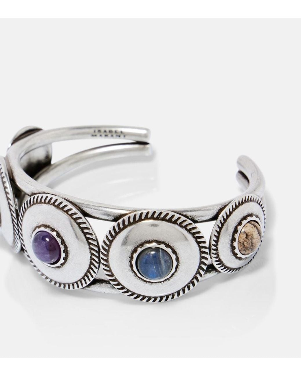 Isabel Marant White Lam Embellished Cuff Bracelet