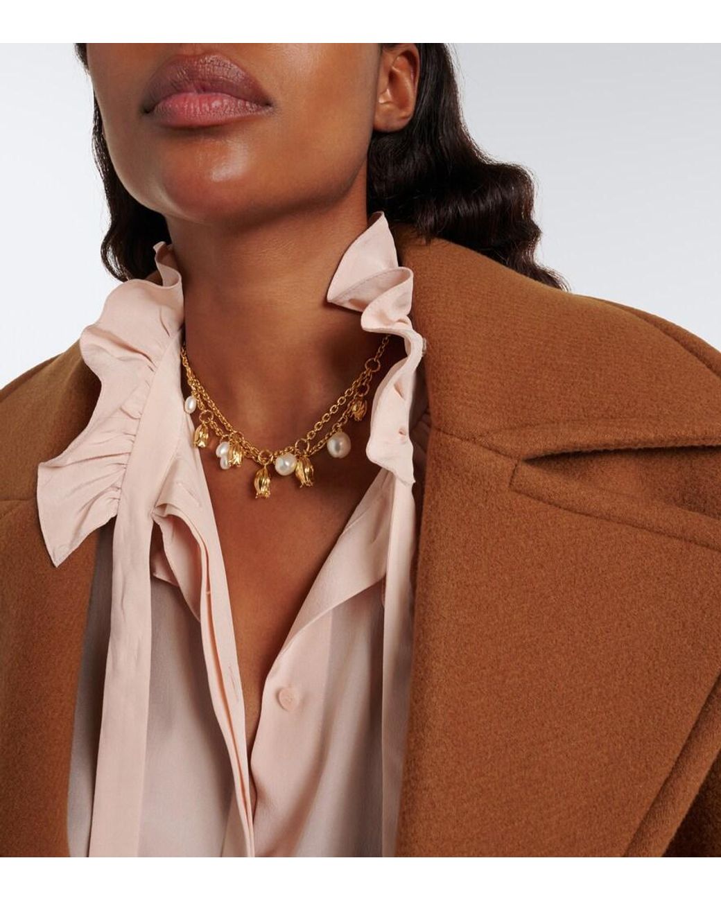 Collier Tulip Chloé en coloris Metallic