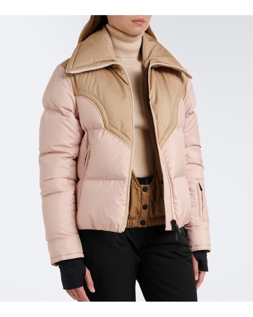 Moncler Natural Quilted Down Ski Jacket