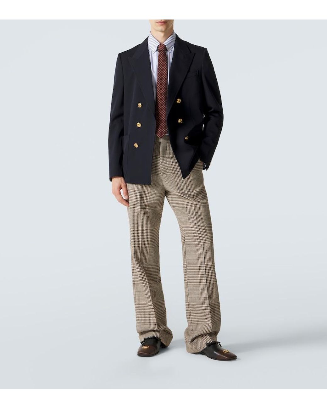 Valentino Garavani Blue Striped Cotton Shirt for men