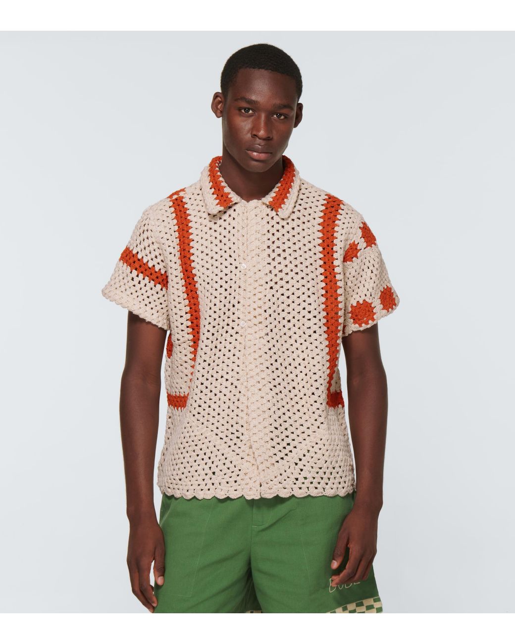 Bode Sunspot Crochet Cotton Shirt for Men | Lyst Canada