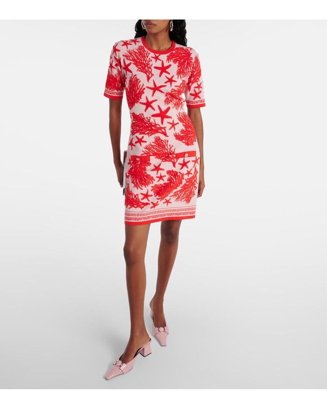 Versace Pink Medusa Patent Leather Mules