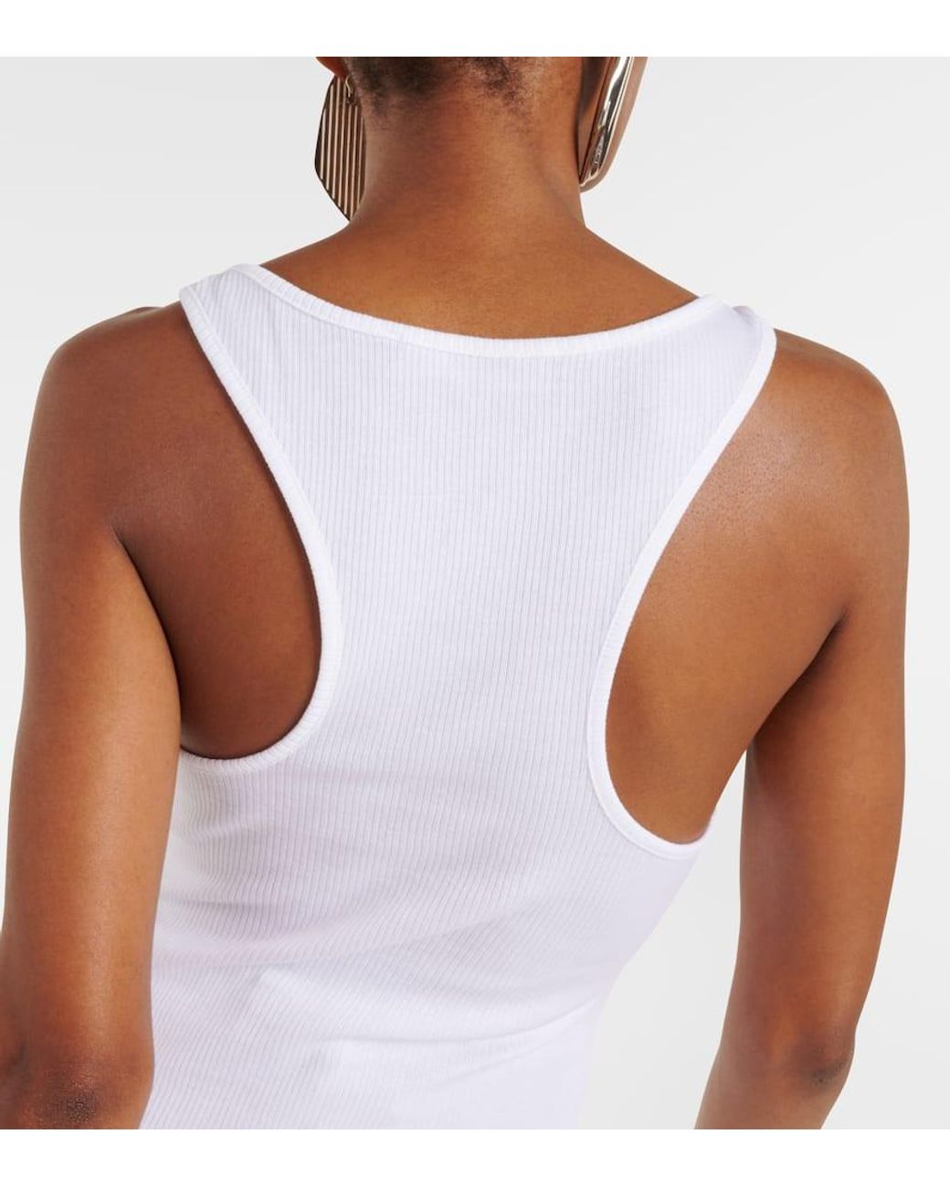 Y. Project Cotton Jersey Tank Top in White | Lyst