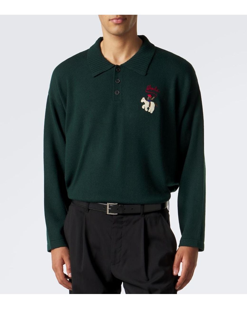 Pullover Polo di Bode in Green da Uomo
