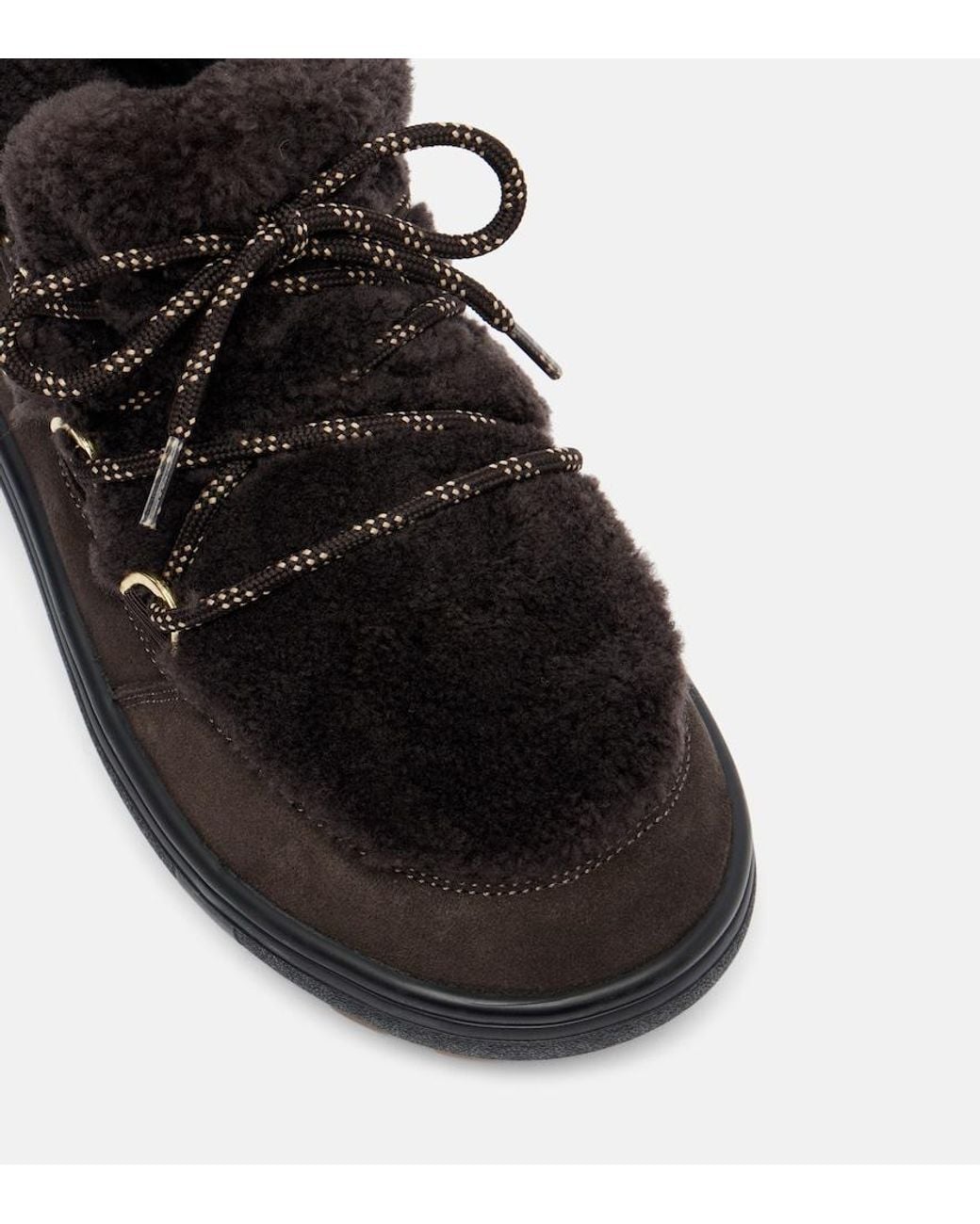 Bogner Black Chamonix Shearling-Trimmed Suede Ankle Boots