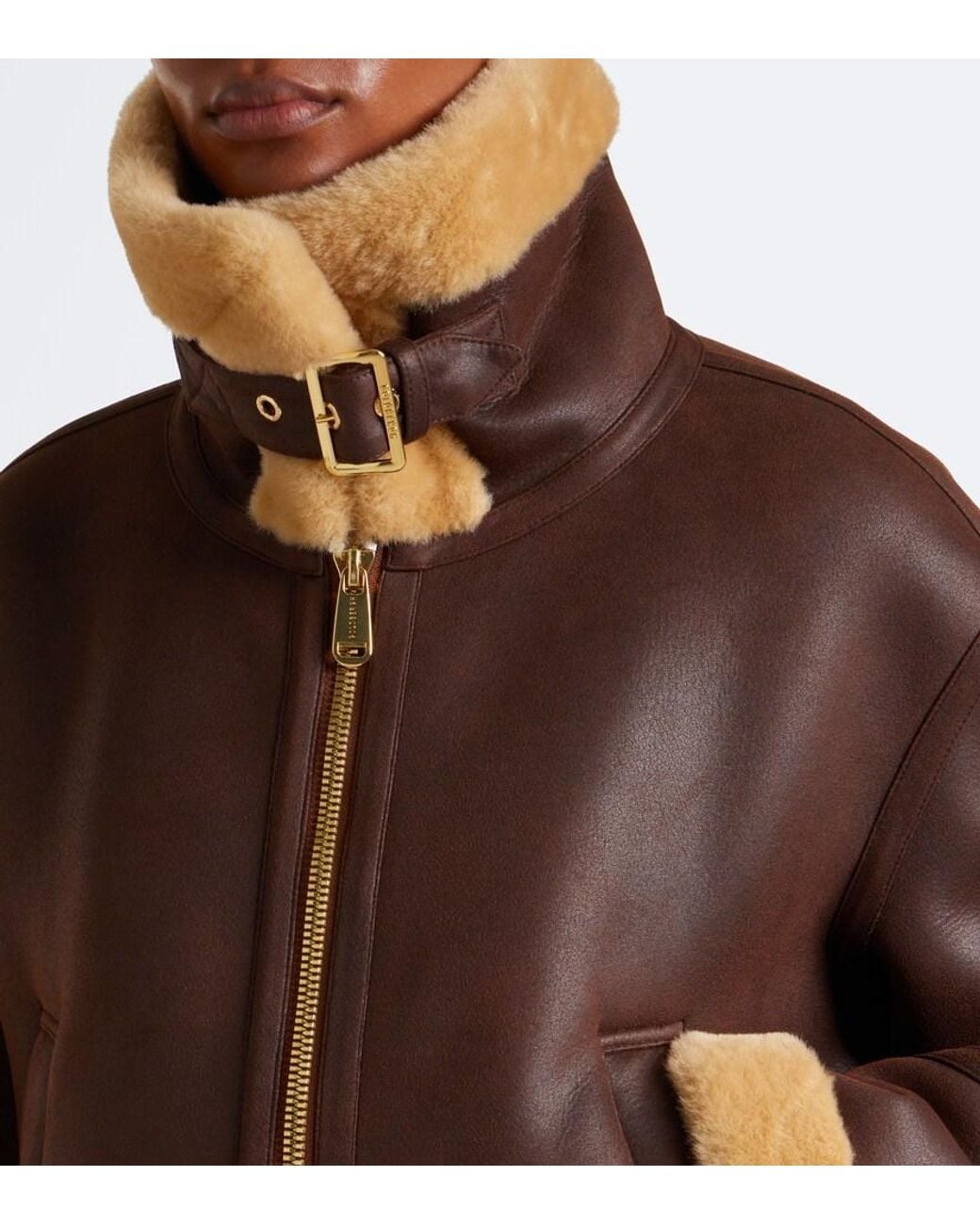 Goldbergh Brown Keisa Teddy-Trimmed Jacket