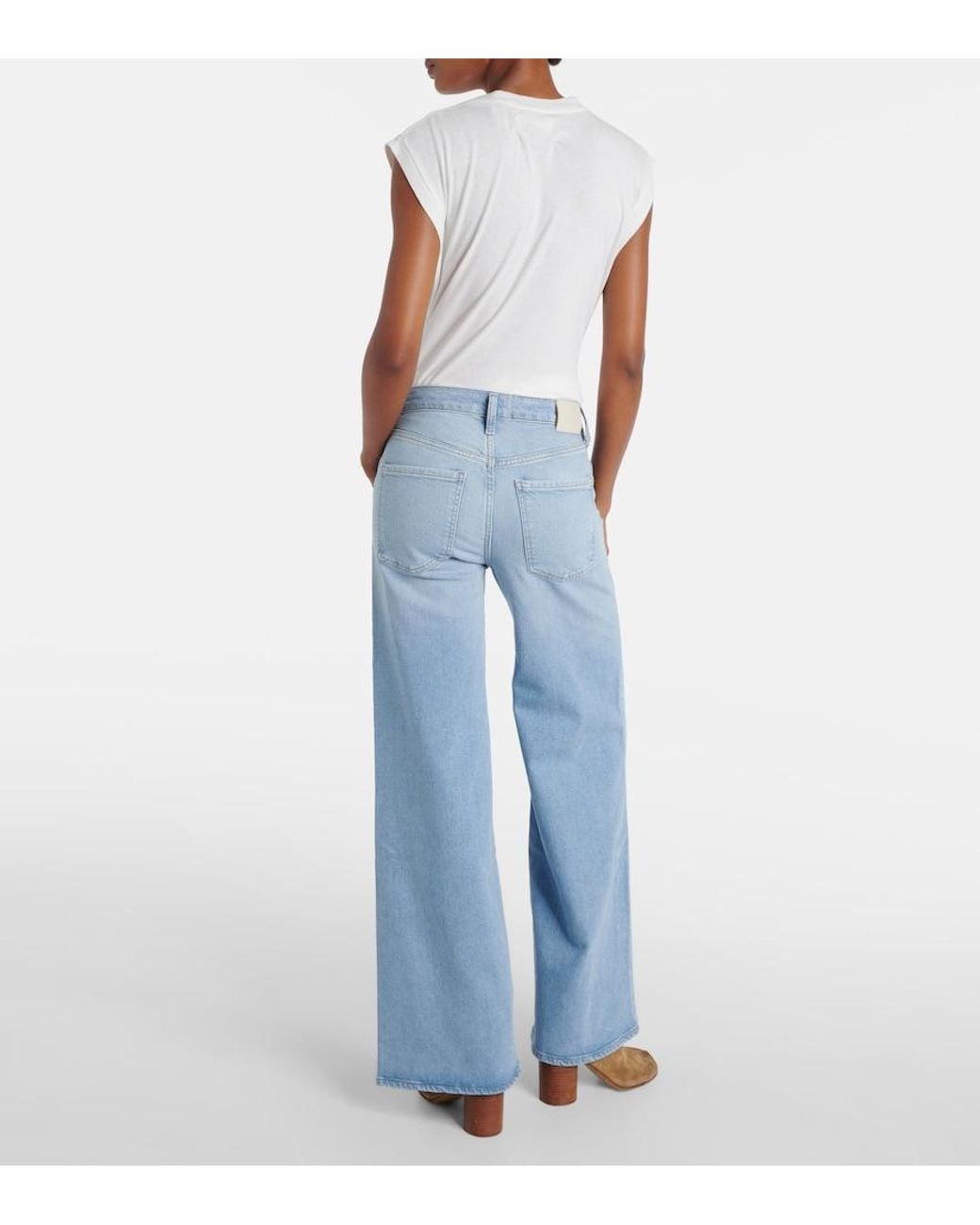 Citizens of Humanity Blue Loli Mid-Rise Wide-Leg Jeans