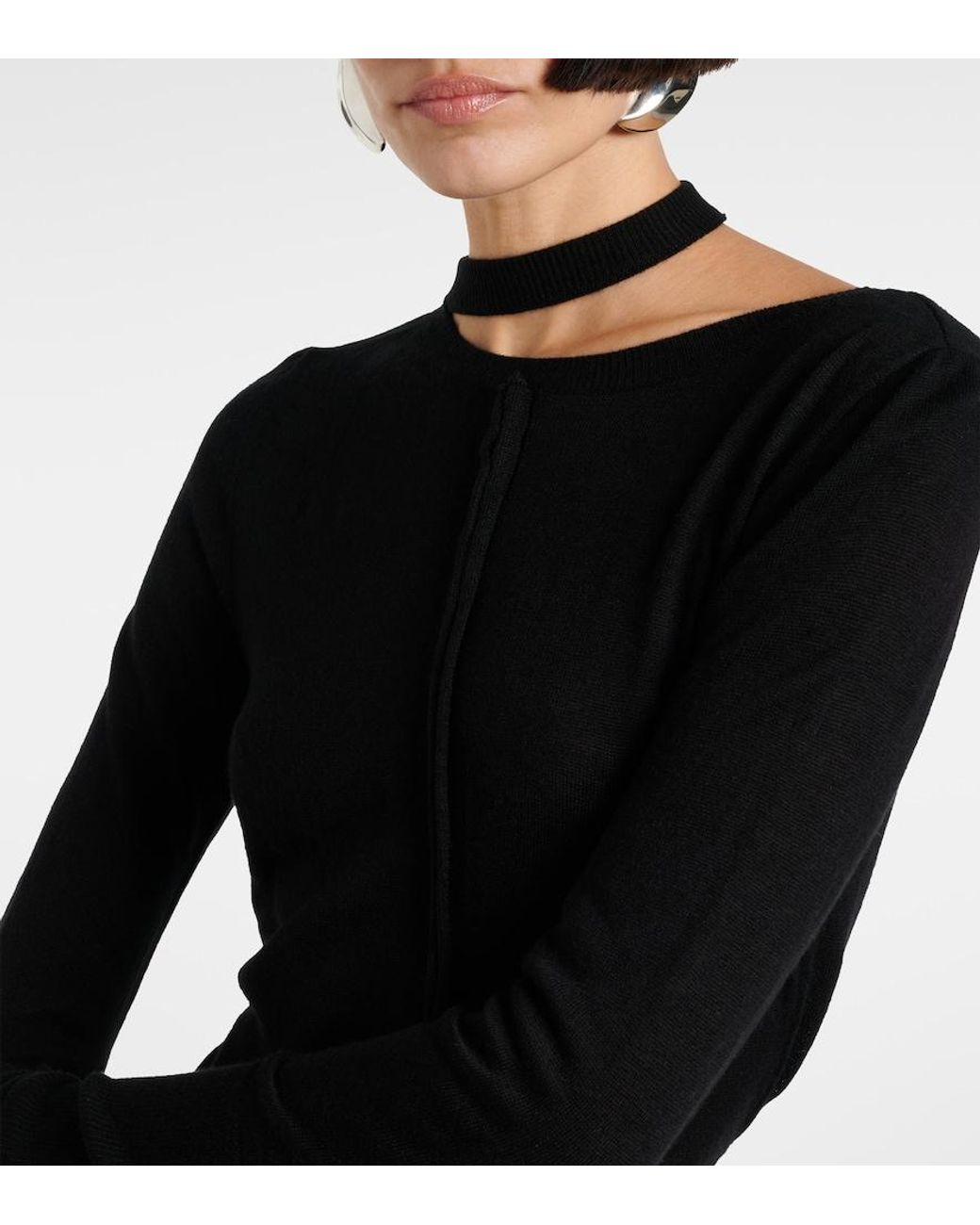 DIDU Black Wool Maxi Dress