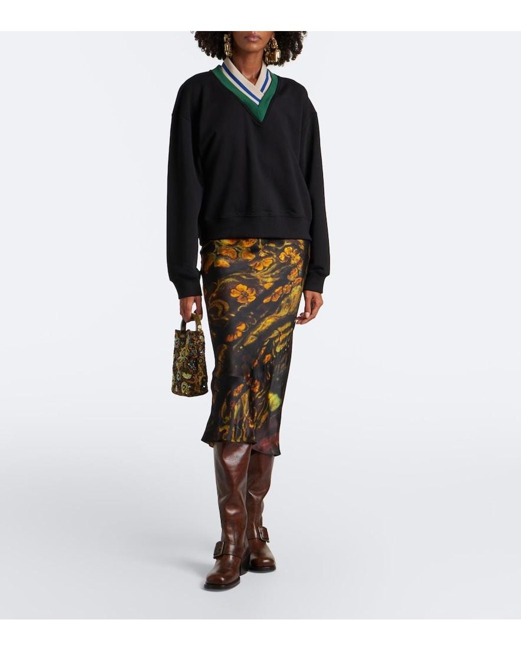 Dries Van Noten Brown Leather Over-The-Knee Boots
