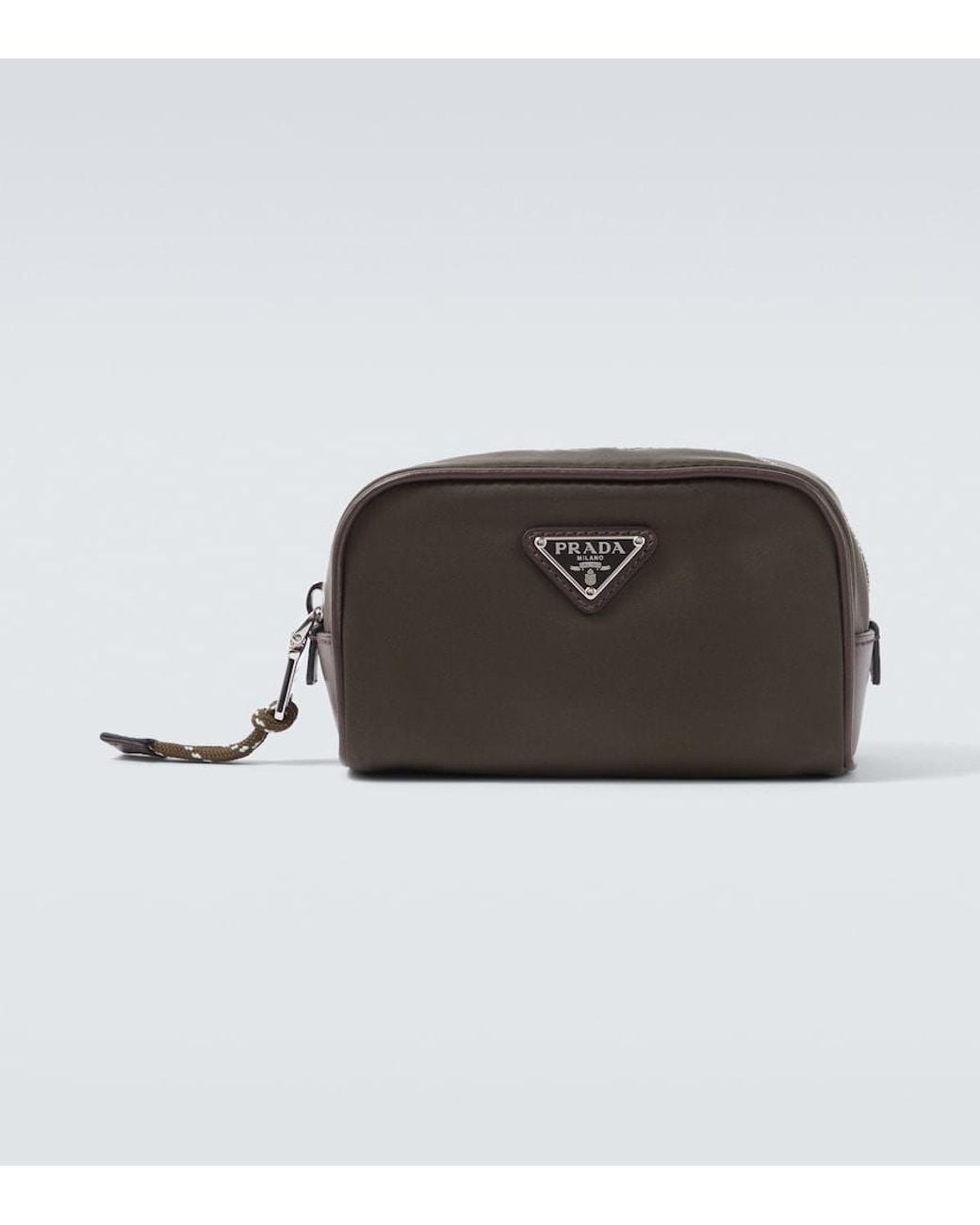 Prada Brown Speedrock Re-Nylon Pouch for men