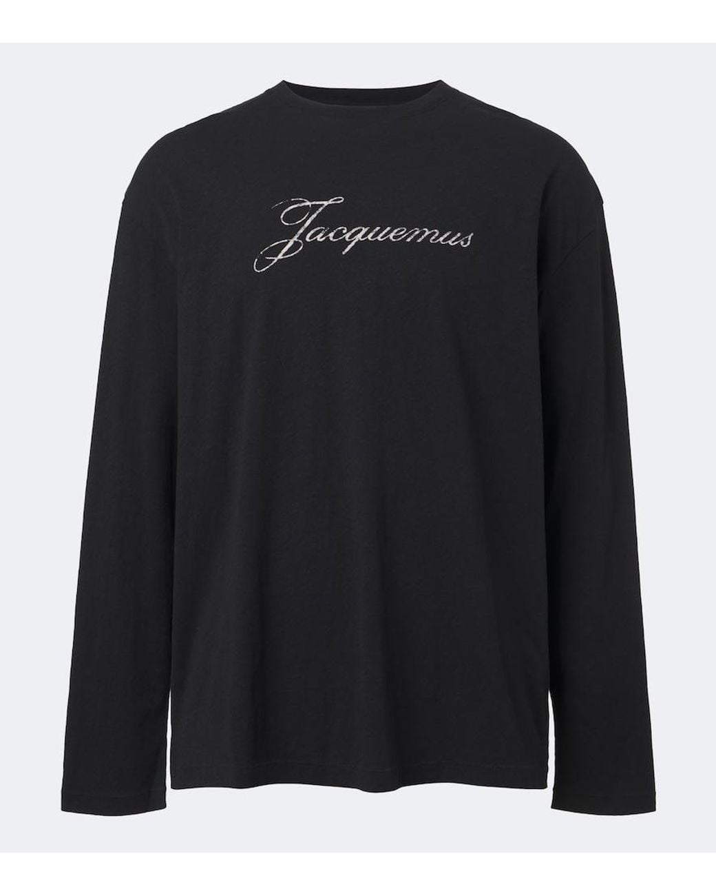 Jacquemus Black Logo Cotton And Hemp Jersey T-Shirt for men