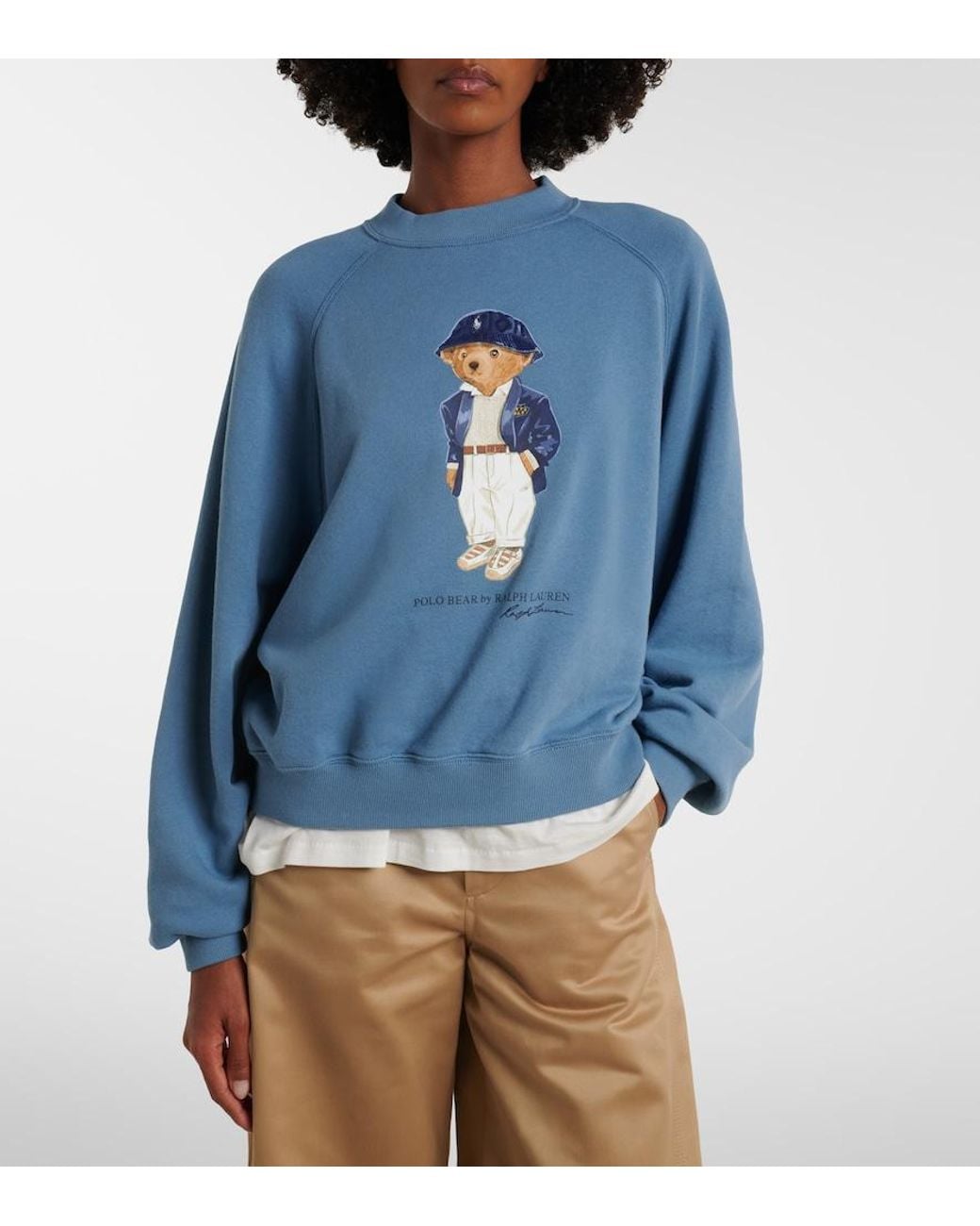 Polo Ralph Lauren Blue Polo Bear Cotton-Blend Sweatshirt
