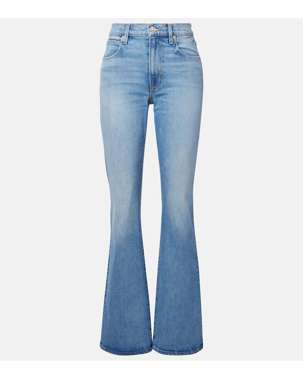 SLVRLAKE Denim Blue Anita High-Rise Bootcut Jeans