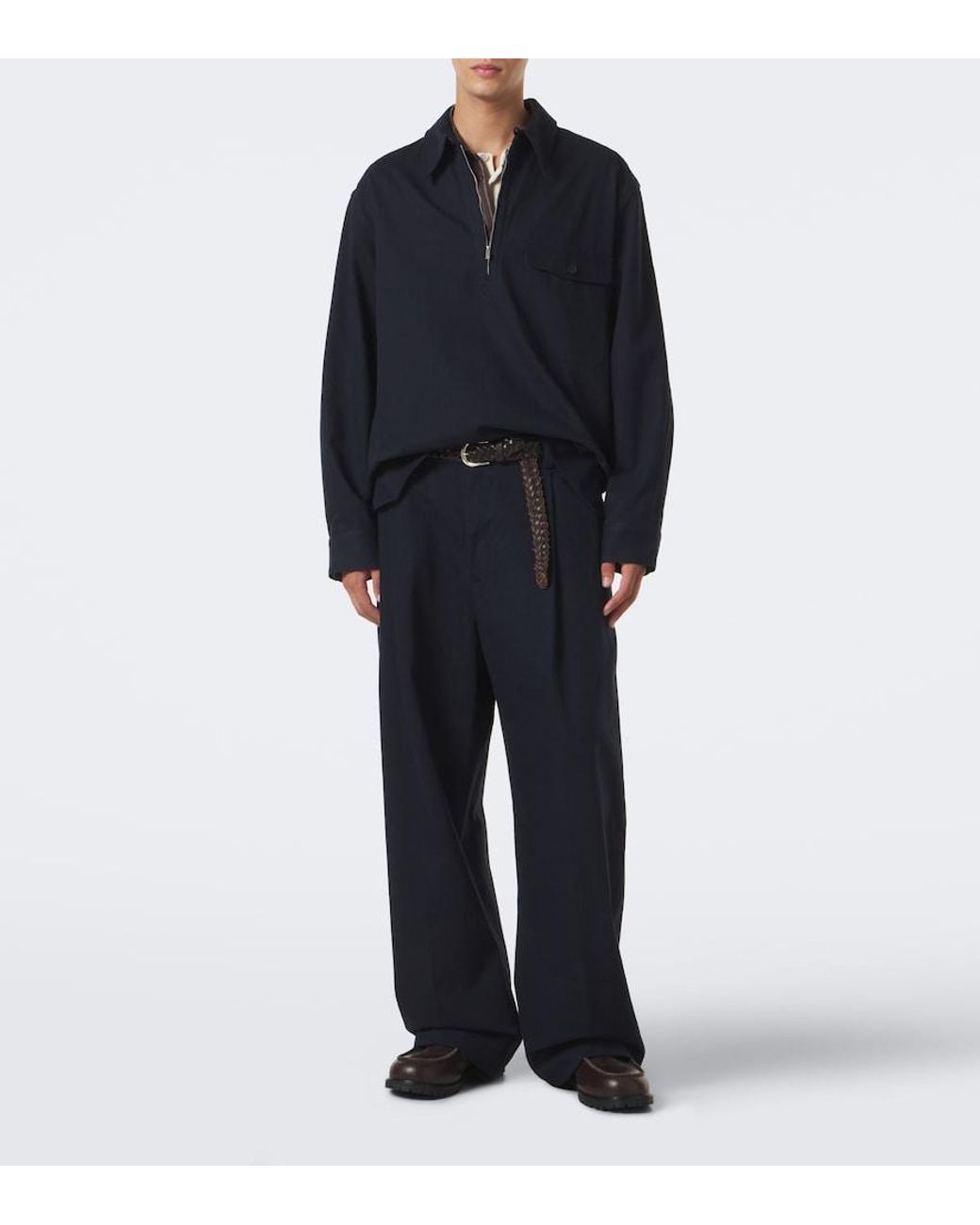 Studio Nicholson Blue Cotton Overshirt for men