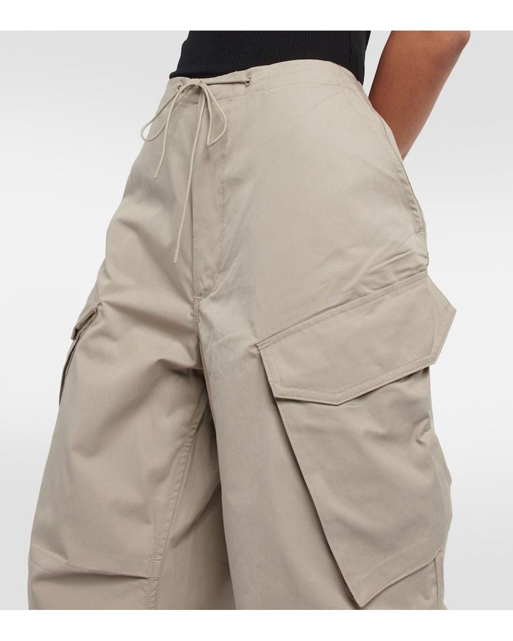 Agolde Natural Ginerva Cotton Poplin Cargo Pants