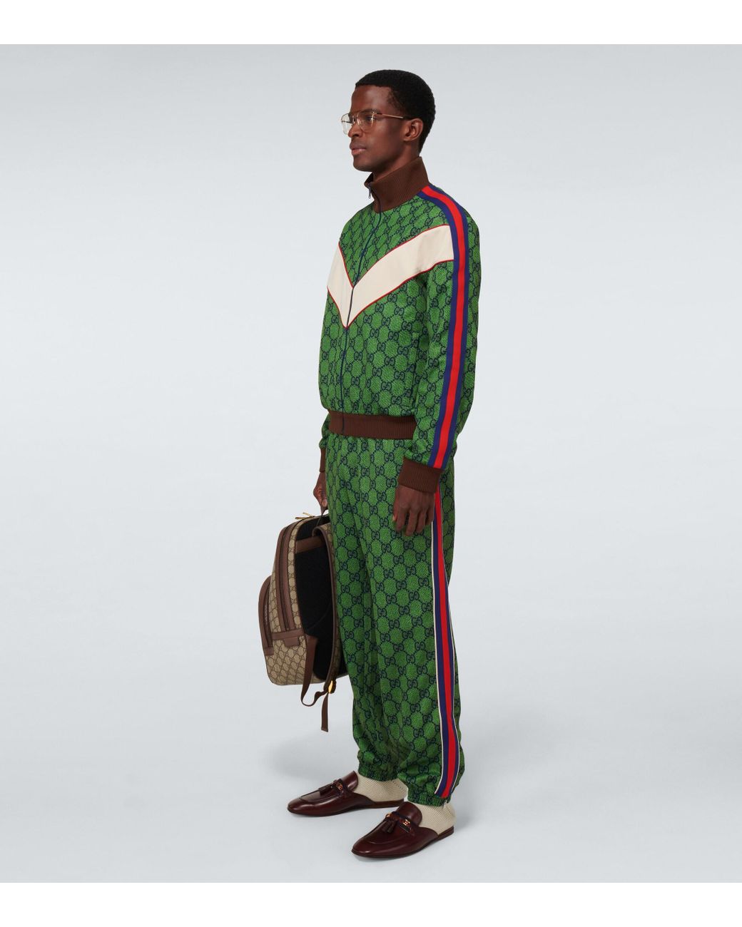Pantalones de chándal GG de jersey Gucci de hombre de color Verde | Lyst