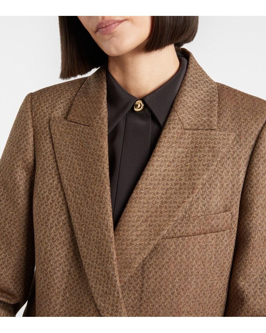Blazé Milano Brown Blazer Amel Everyday Aus Seide Und Wolle