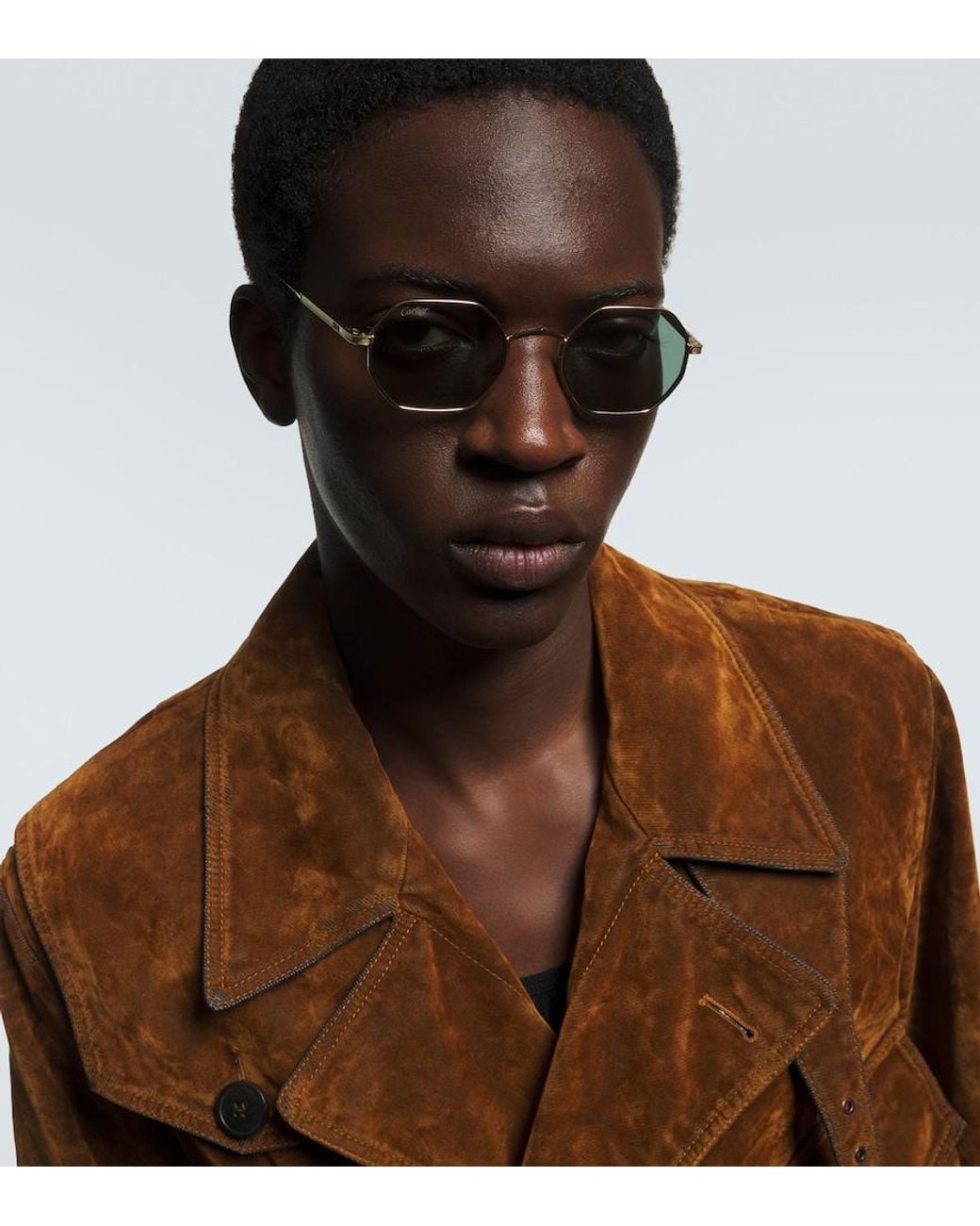 Cartier Green Signature C Round Sunglasses for men