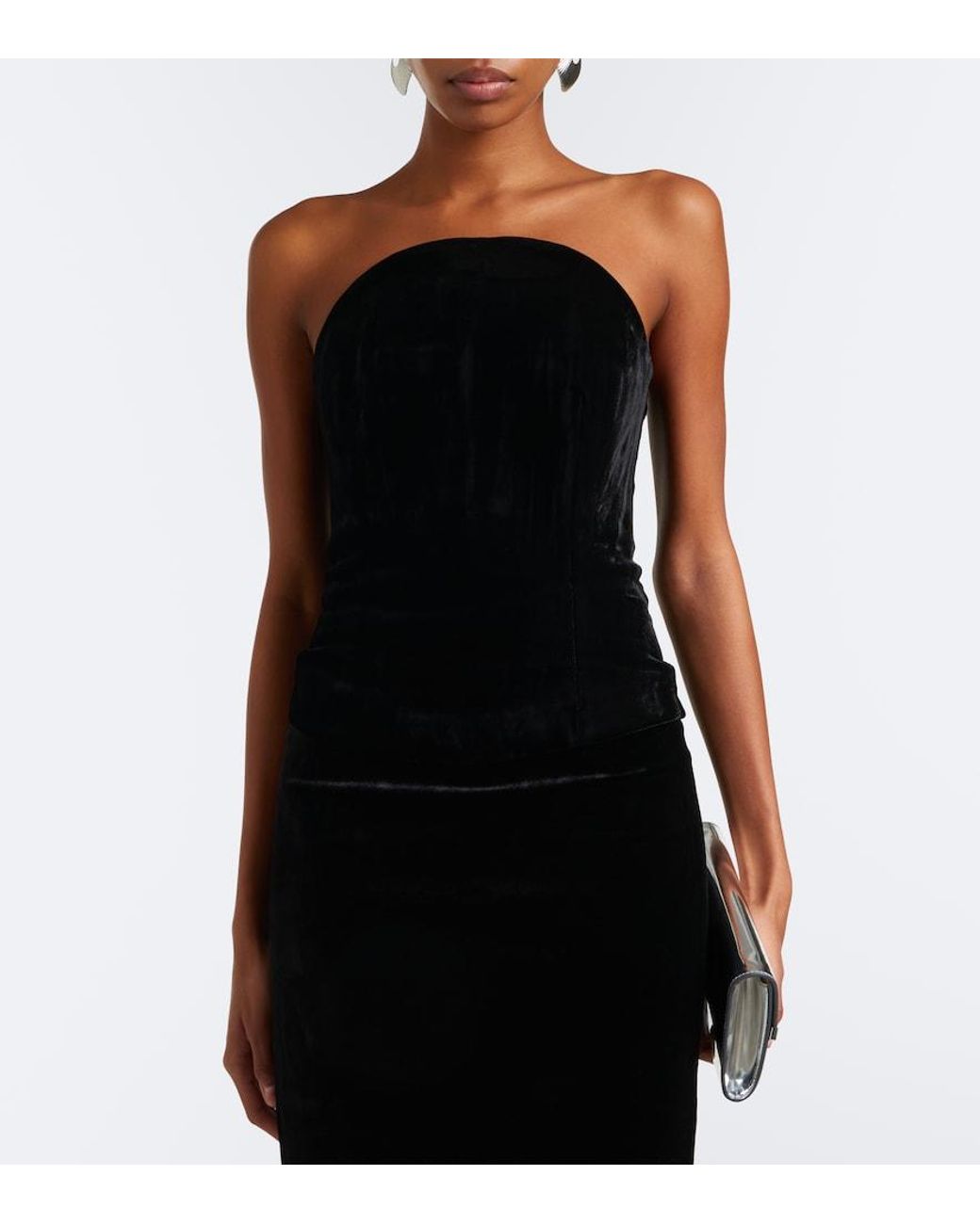 Roland Mouret Black Velvet Corset