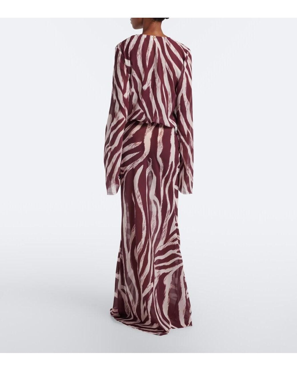 Bananhot Purple Nema Zebra-Print Maxi Dress