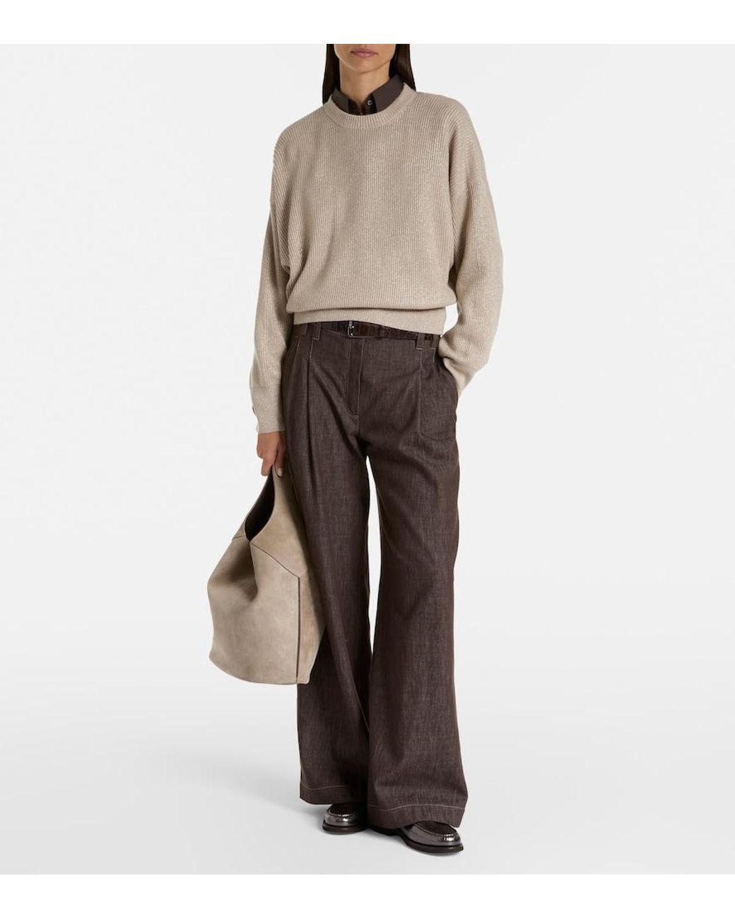 Pullover di Brunello Cucinelli in Natural