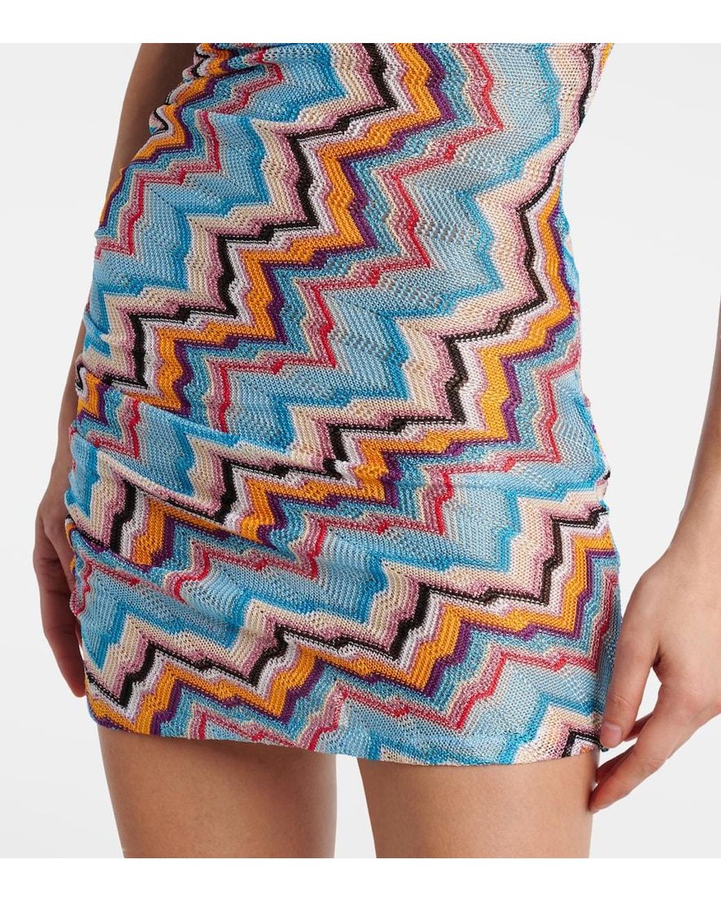 Missoni Blue Zigzag Lame Beach Cover-Up