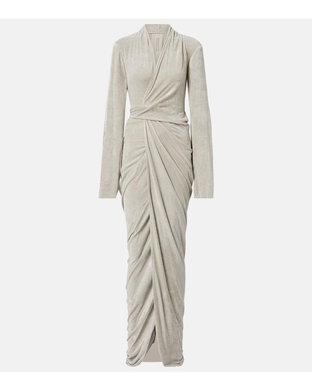 Rick Owens Natural Wrap Maxi Dress