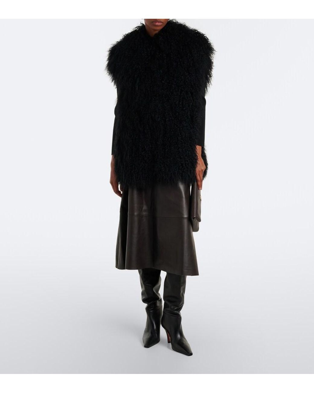 Yves Salomon Black Shearling Vest