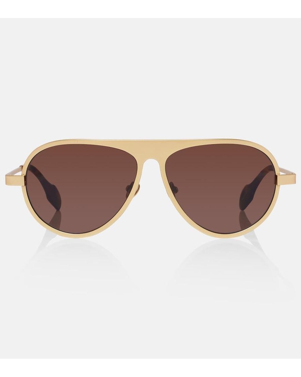 J.W. Anderson Brown Jwa05 Aviator Sunglasses