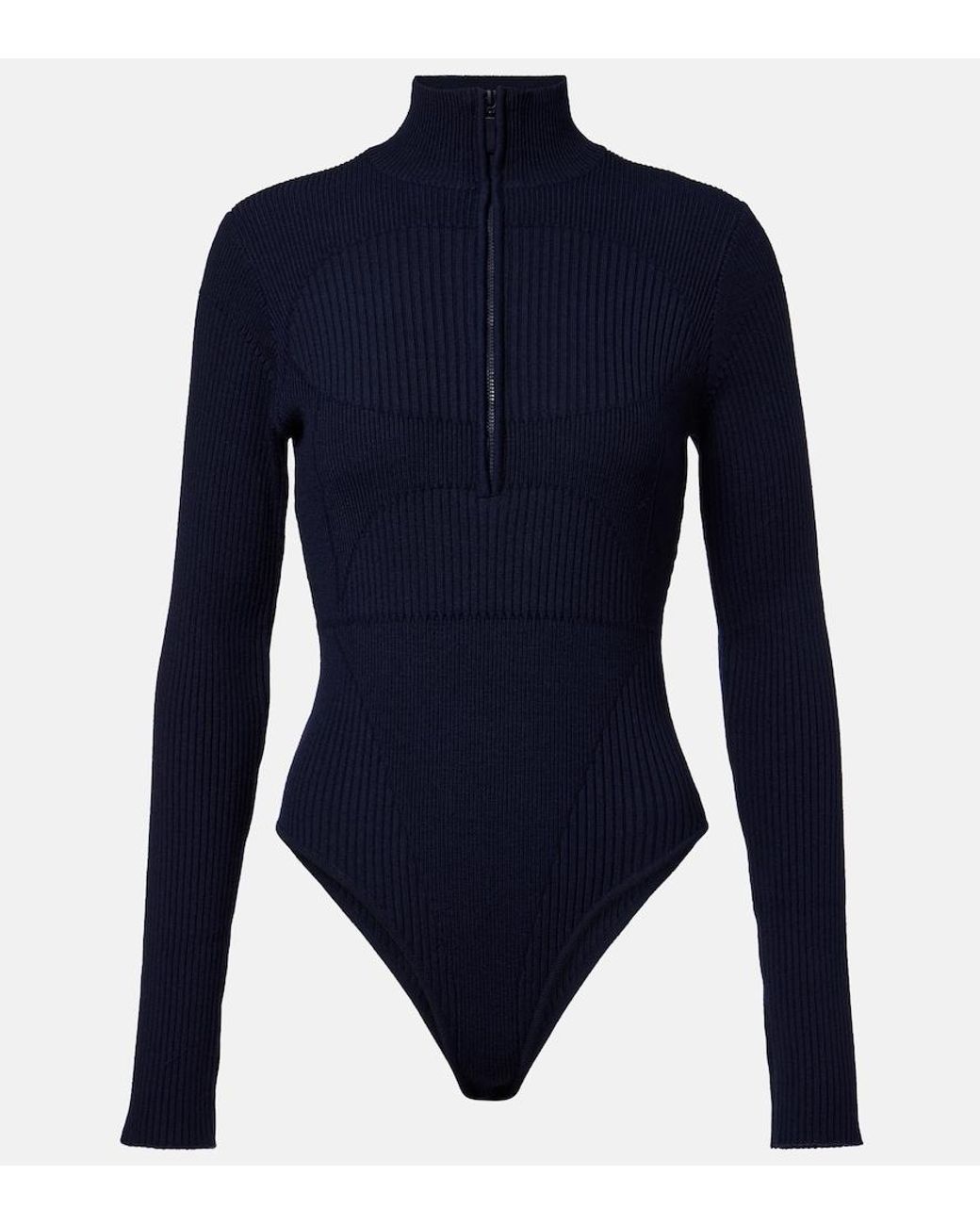 CORDOVA Blue Butte Ribbed-Knit Wool Ski Bodysuit