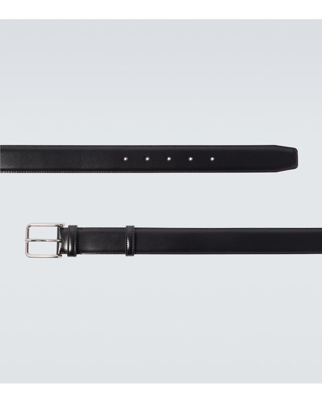 Loro Piana Black Mayfair Leather Belt for men