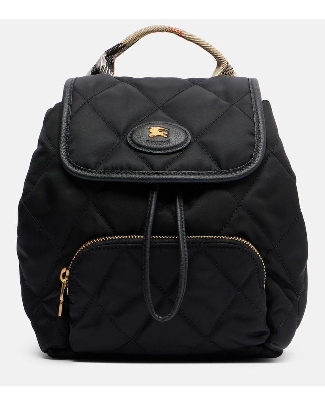 Burberry Black Rucksack Mini Mit Leder