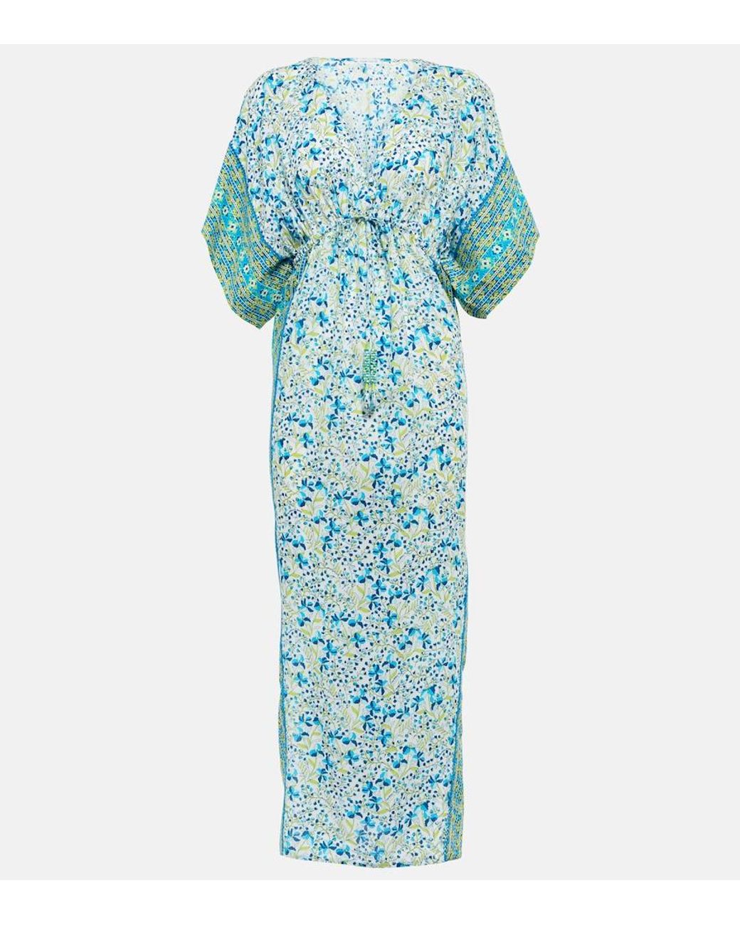 Poupette Blue Floral Maxi Dress