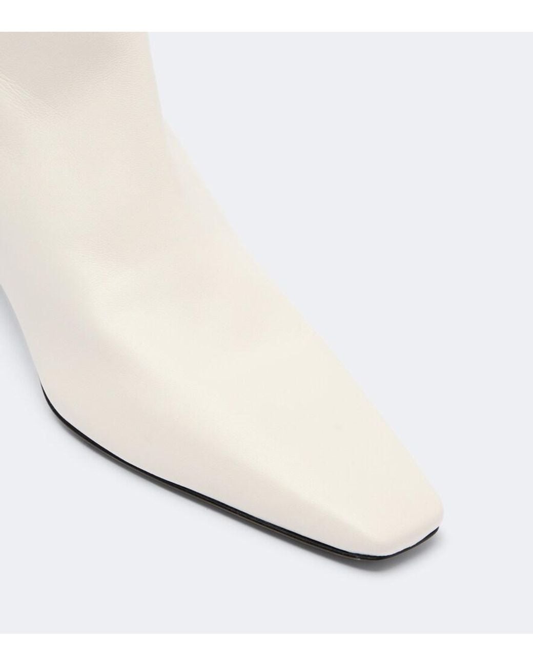 Totême White Leather Ankle Boots