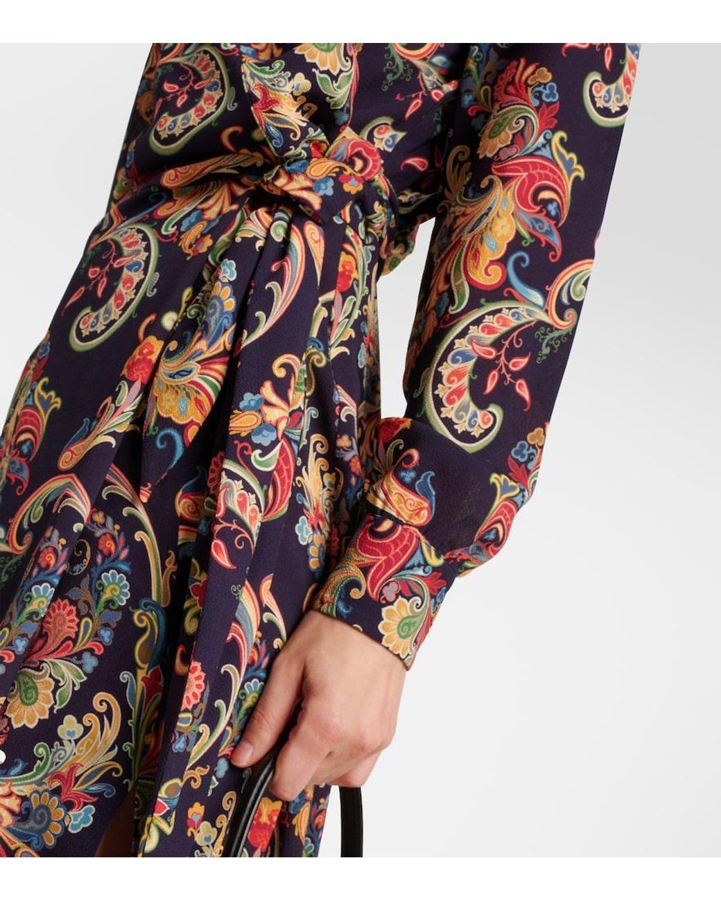 Etro Blue Paisley Shirt Dress