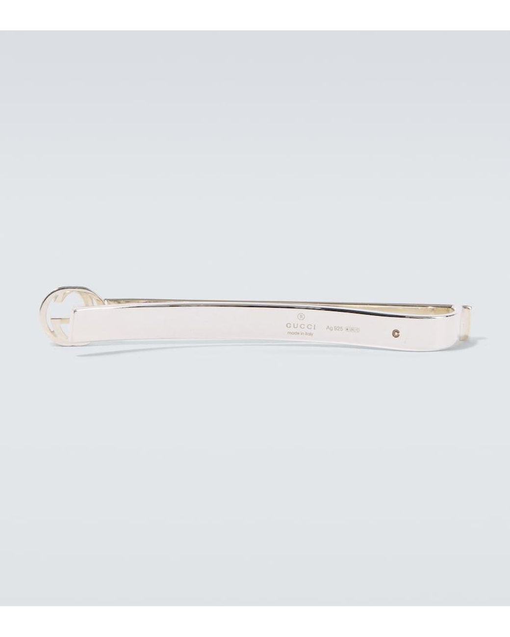 Pince A Cravate Interlocking G En Argent Sterling 925 Gucci pour homme en coloris White