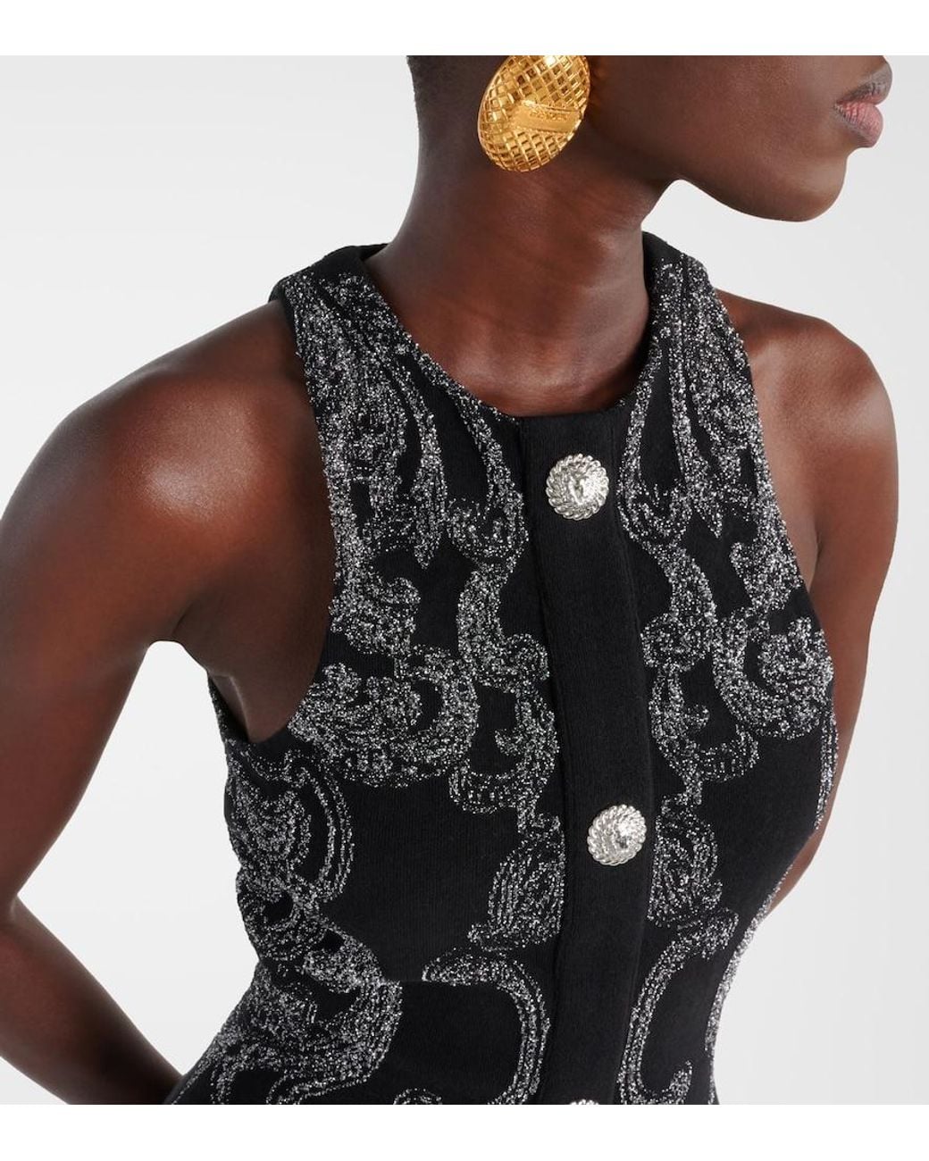 Balmain Black Cotton Dress